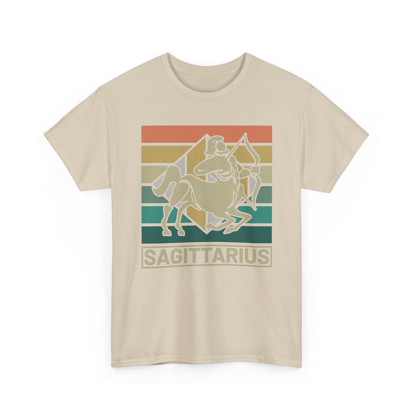 Horoscope Sagittarius Graphic Tee, Unisex Heavy Cotton Shirt, Zodiac Apparel, Astrology Gift, Casual Wear, Vintage Style, Retro Design