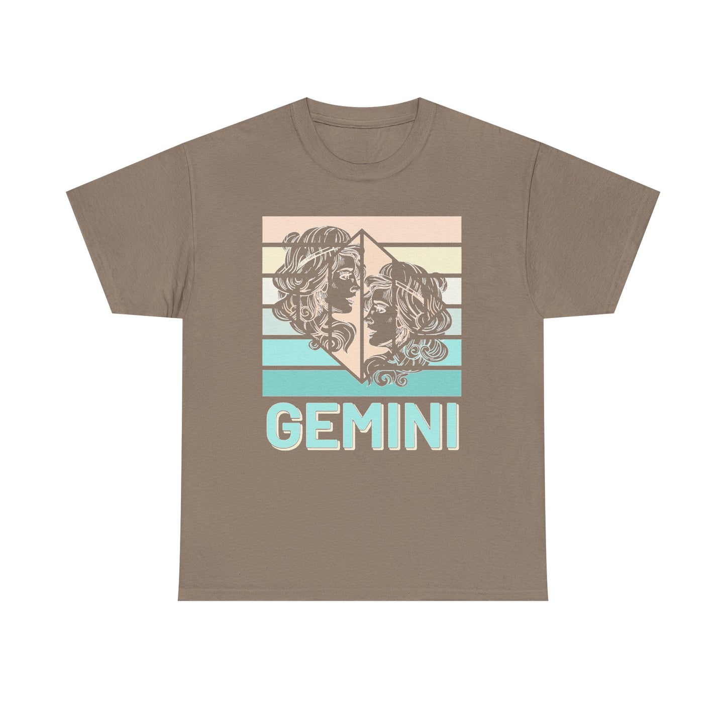 Gemini Zodiac Heavy Cotton Tee, Perfect for Astrology Lovers, Birthday Gifts, Casual Wear, Star Sign Apparel, Vintage Unisex Graphic Tee
