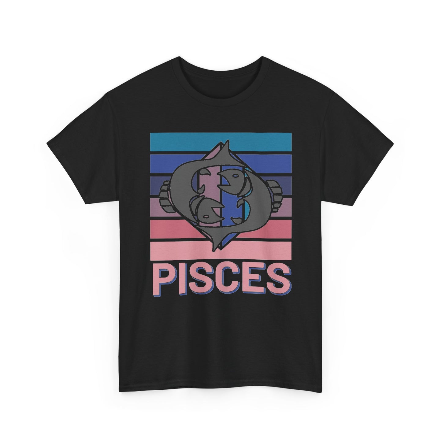 Pisces Tee, Retro Astrology Zodiac Sign Shirt, Vintage Style Unisex Cotton Top, Horoscope Clothing, Constellation Gift