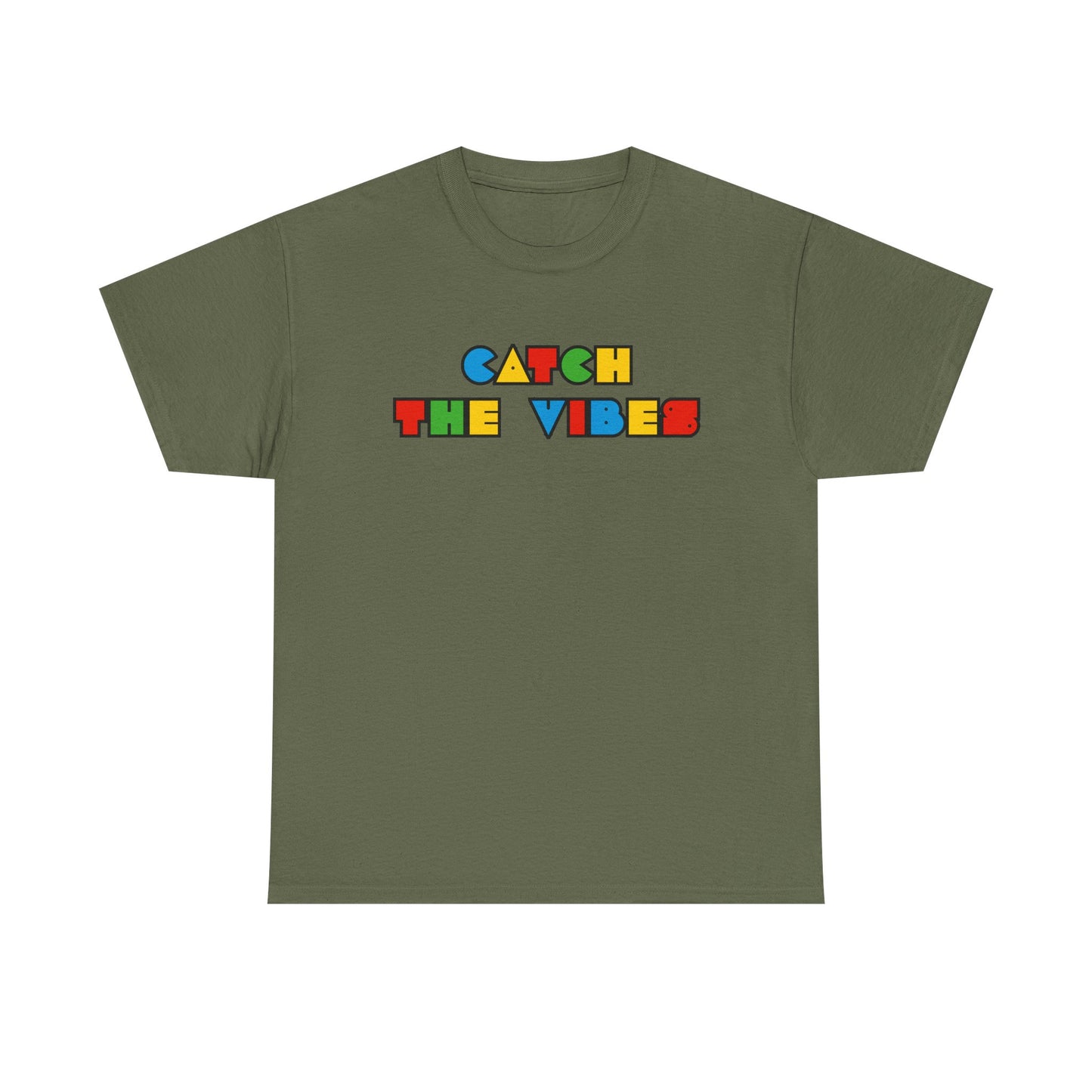 Gen-z Slang, 'Catch the Vibes' Unisex Cotton Tee, Retro Aesthetic T-Shirt, Casual Wear, Gift for Friends, Music Fest Shirt, Summer Style