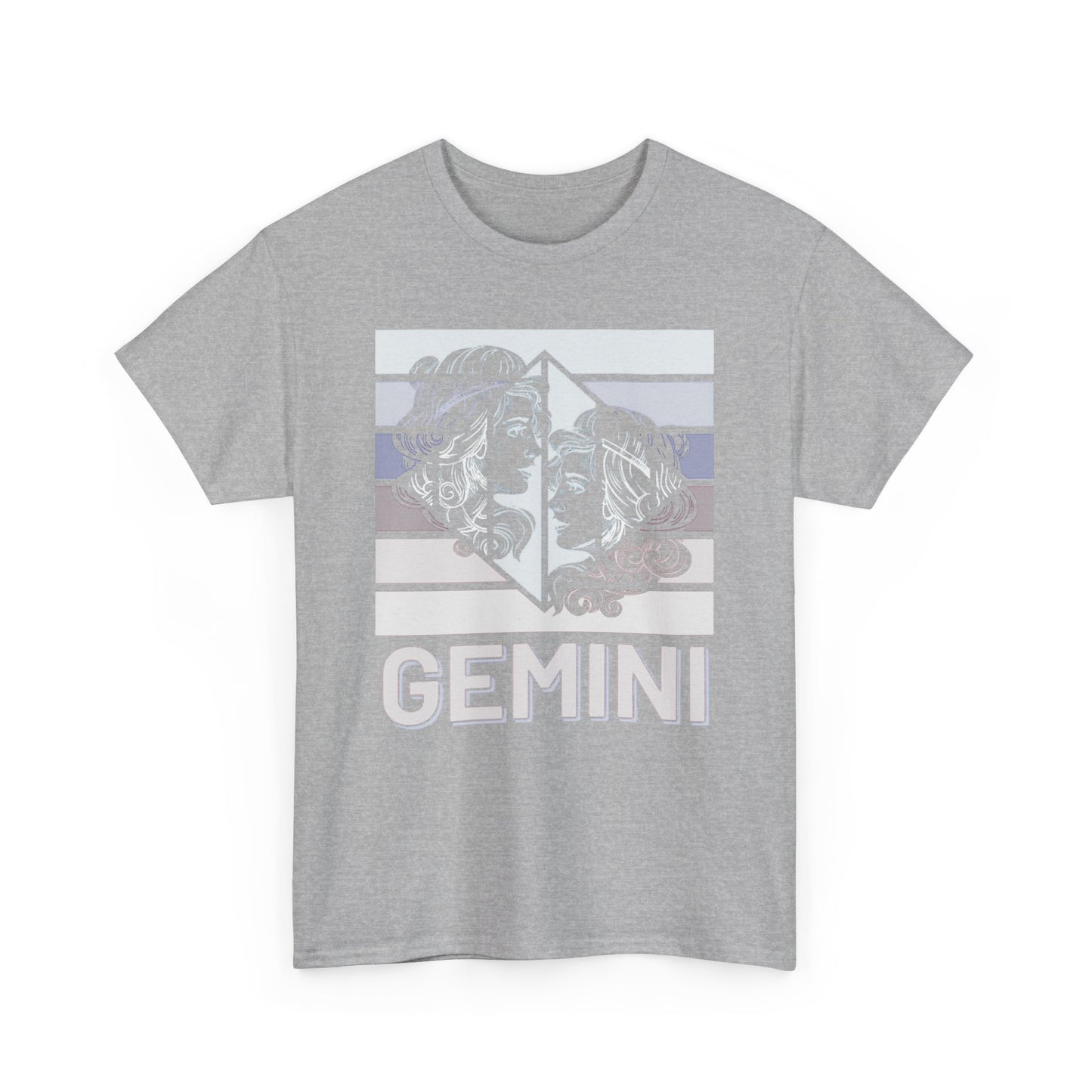 Gemini Zodiac T-Shirt, Astrology Gift, Retro Heavy Cotton Tee, Horoscope Apparel, Birthday Gift, Celestial Fashion, Vintage Style