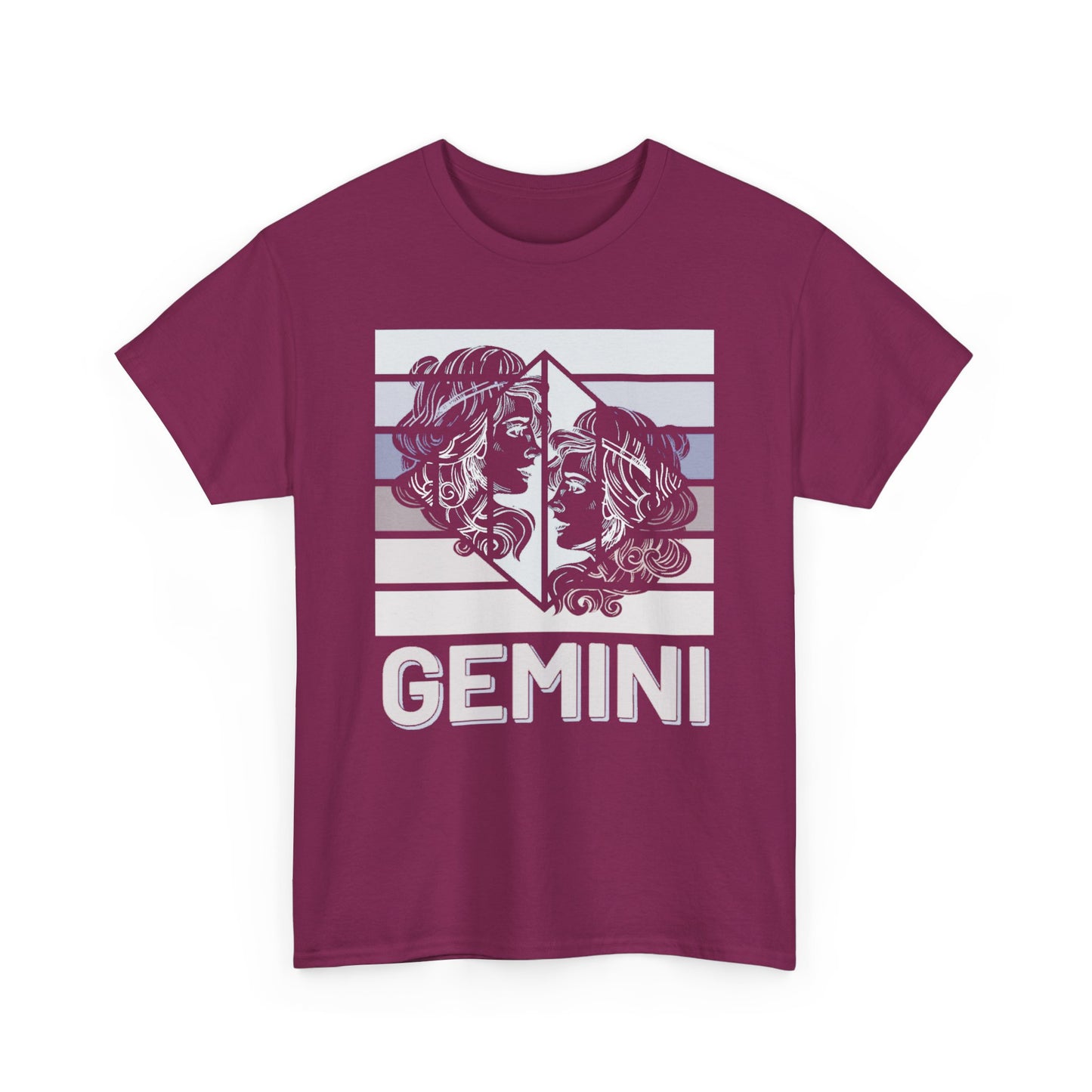 Gemini Zodiac T-Shirt, Astrology Gift, Retro Heavy Cotton Tee, Horoscope Apparel, Birthday Gift, Celestial Fashion, Vintage Style