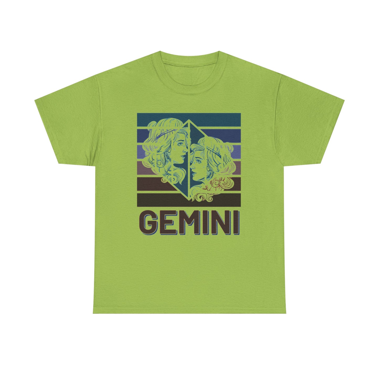 Gemini Zodiac Unisex Heavy Cotton Tee, Astrology Gift Shirt, Birthday Gift for Gemini, Zodiac Sign Tee, Horoscope T-Shirt, Retro Design