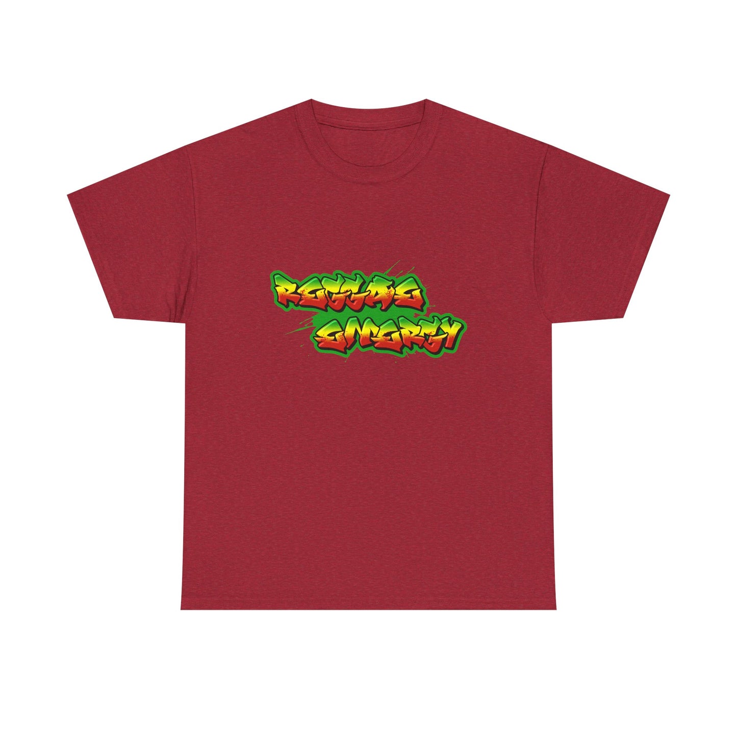 Music Nostalgia Reggae Energy Unisex Cotton Tee, Graffiti Style Design Graphic Tee, Artistic Typography Top