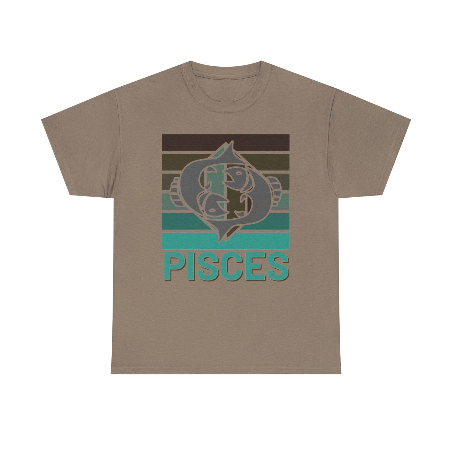 Astrology Zodiac Pisces Unisex Heavy Cotton Tee Series D, Gift for Pisces Birthday, Horoscope Shirt, Aquatic Vibes Tee, Retro Vintage Sesign