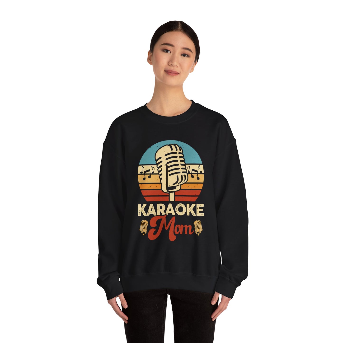 Karaoke Vibe Crewneck Sweatshirt, Generational Nostalgia, Karaoke Mom and Dad, Unisex Jumper, Music Lover Gift, Retro Sweatshirt, Family Fun