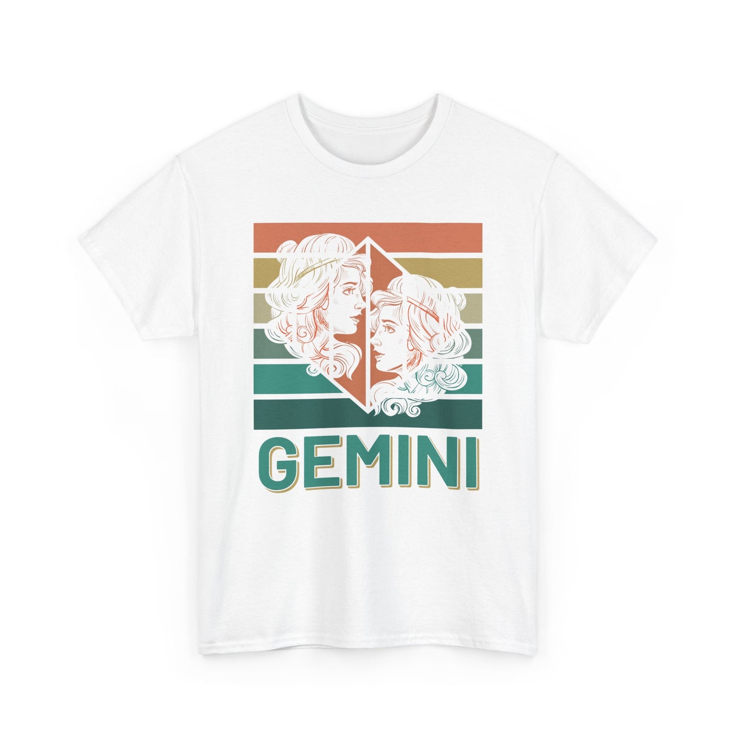 Gemini Zodiac Unisex Cotton Tee, Astrology Gift, Birthday Shirt, Horoscope Tee, Astrology Apparel, Summer Fashion, Retro Design, Vintage