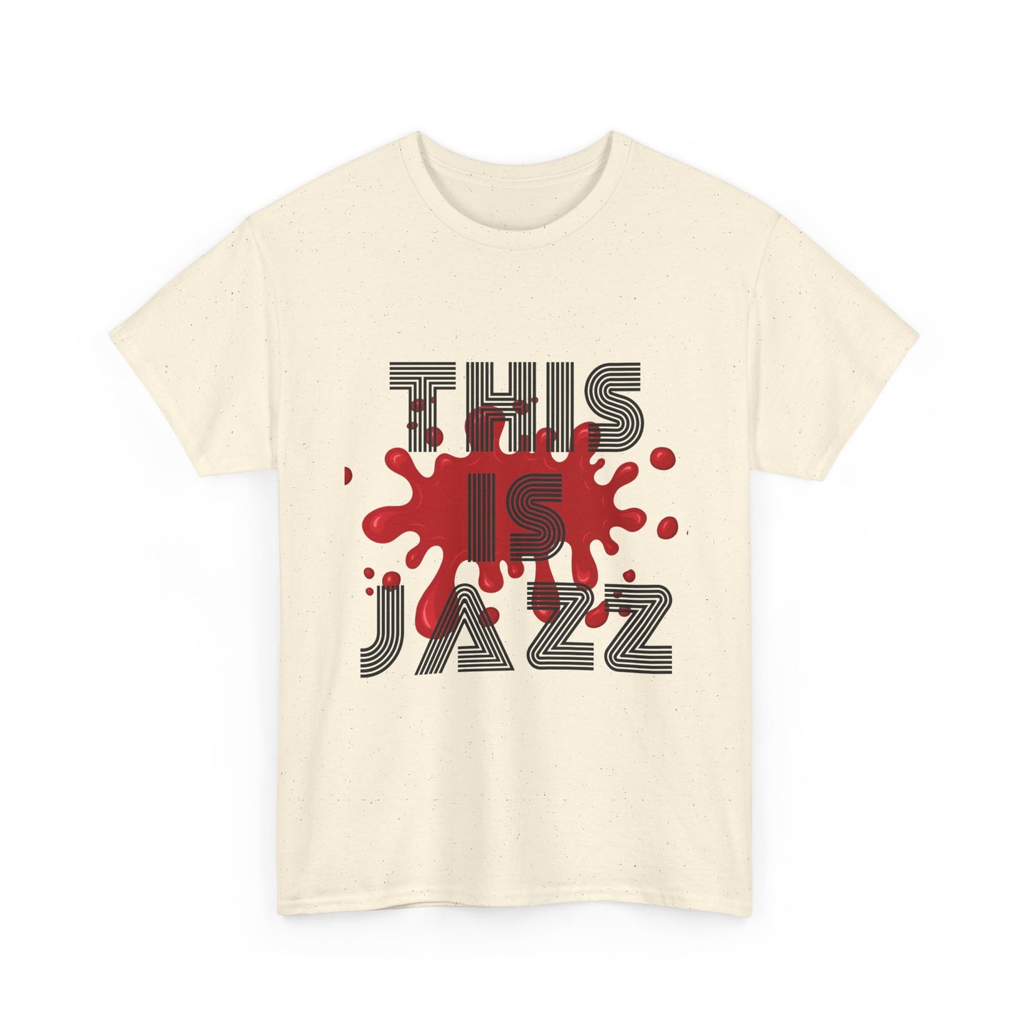 Music Nostalgia This Is Jazz Unisex Cotton Tee, Colorful Boho and Hippie Style Top, Artistic Typographic Design