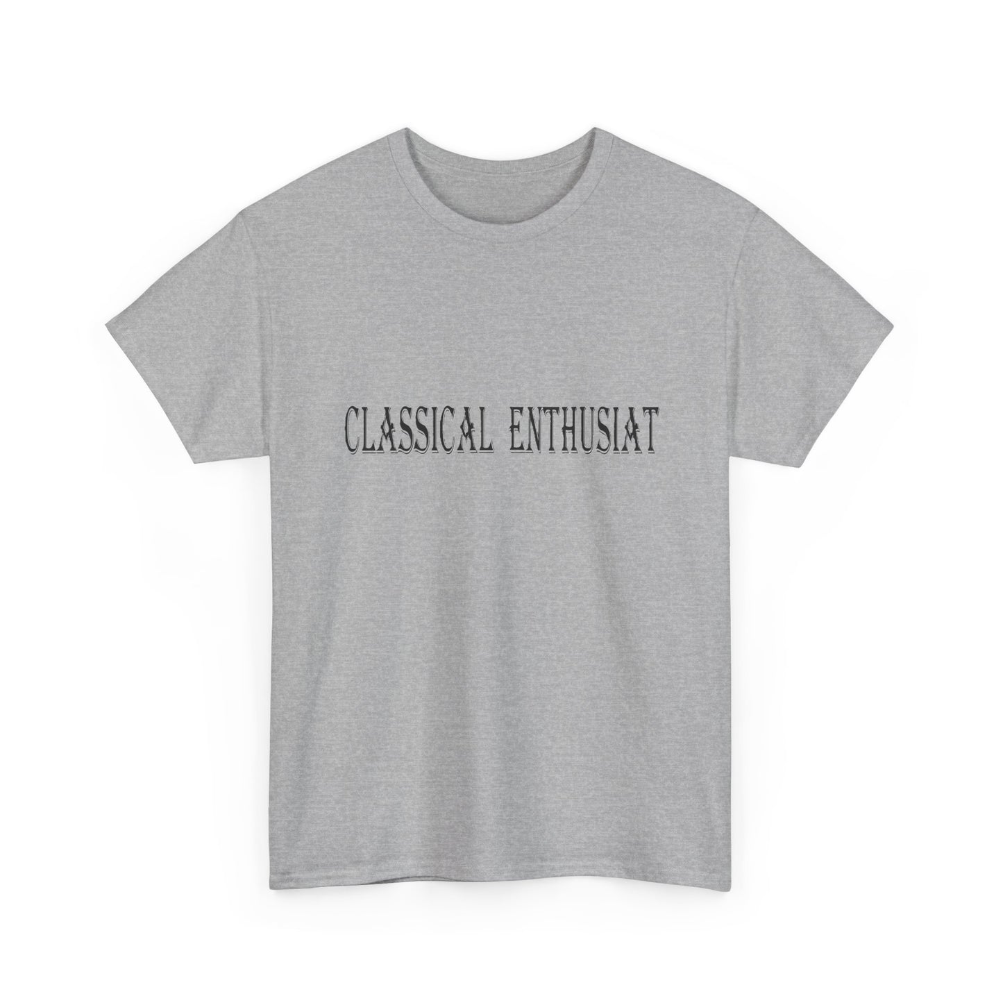 Music Nostalgia CLASSICAL ENTHUSIAST Unisex Cotton Shirt, Colorful Boho and Hippie Style Top, Artistic Typographic Design Shirt