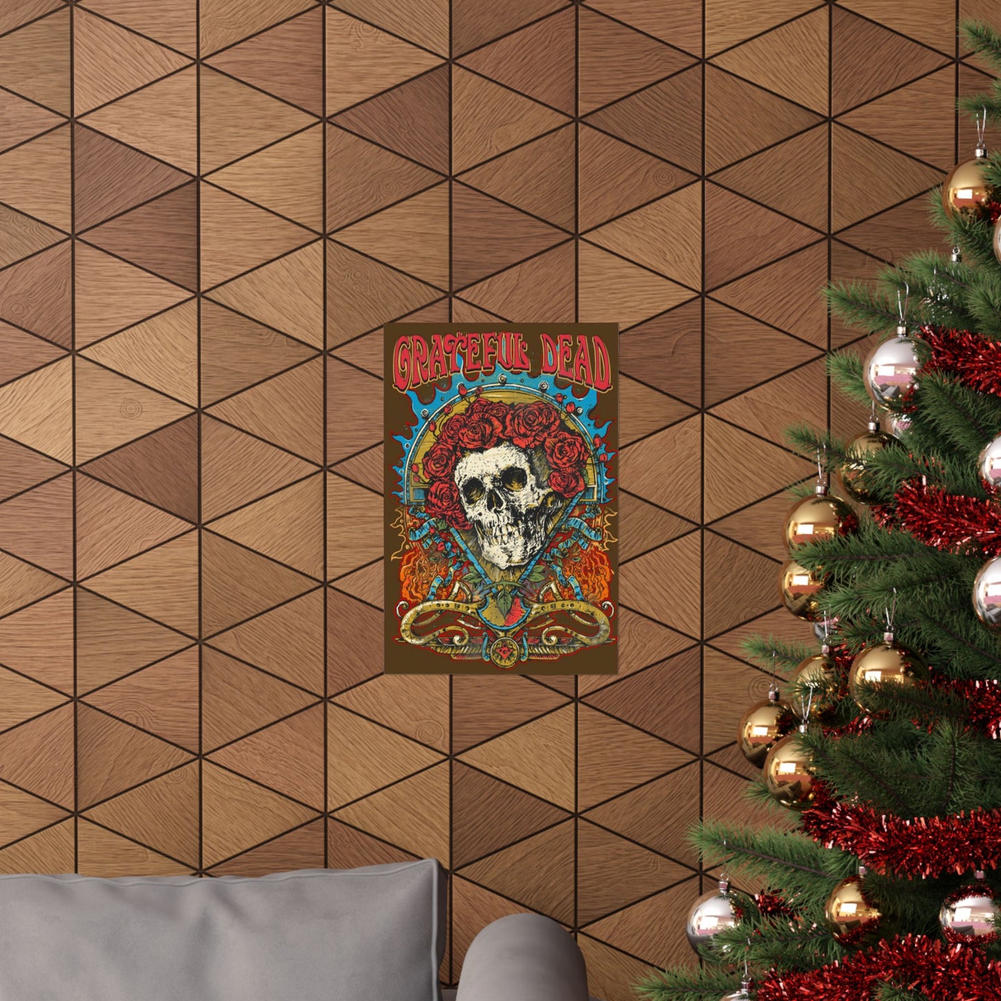 Grateful Dead Inspired Matte Posters, Skull and Roses Wall Art, Music Memorabilia, Vintage Poster, authentic Collectible
