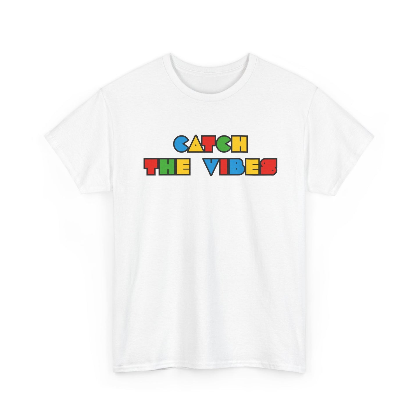 Gen-z Slang, 'Catch the Vibes' Unisex Cotton Tee, Retro Aesthetic T-Shirt, Casual Wear, Gift for Friends, Music Fest Shirt, Summer Style