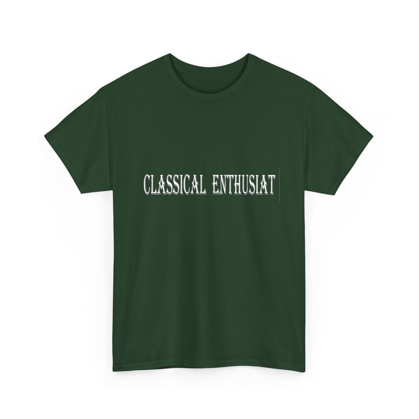 Music Nostalgia CLASSICAL ENTHUSIAST Unisex Cotton Shirt, Colorful Boho and Hippie Style Top, Artistic Typographic Design Shirt