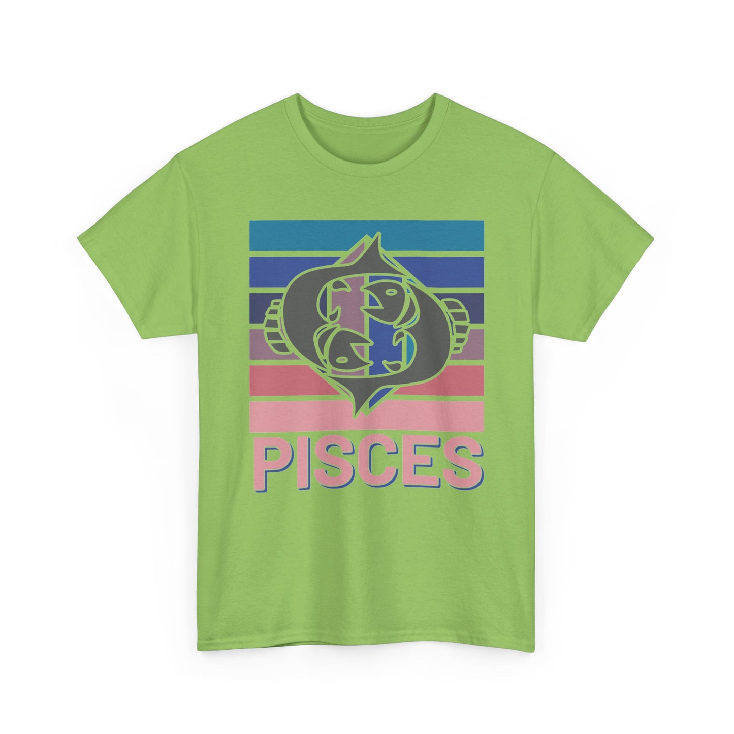 Pisces Tee, Retro Astrology Zodiac Sign Shirt, Vintage Style Unisex Cotton Top, Horoscope Clothing, Constellation Gift