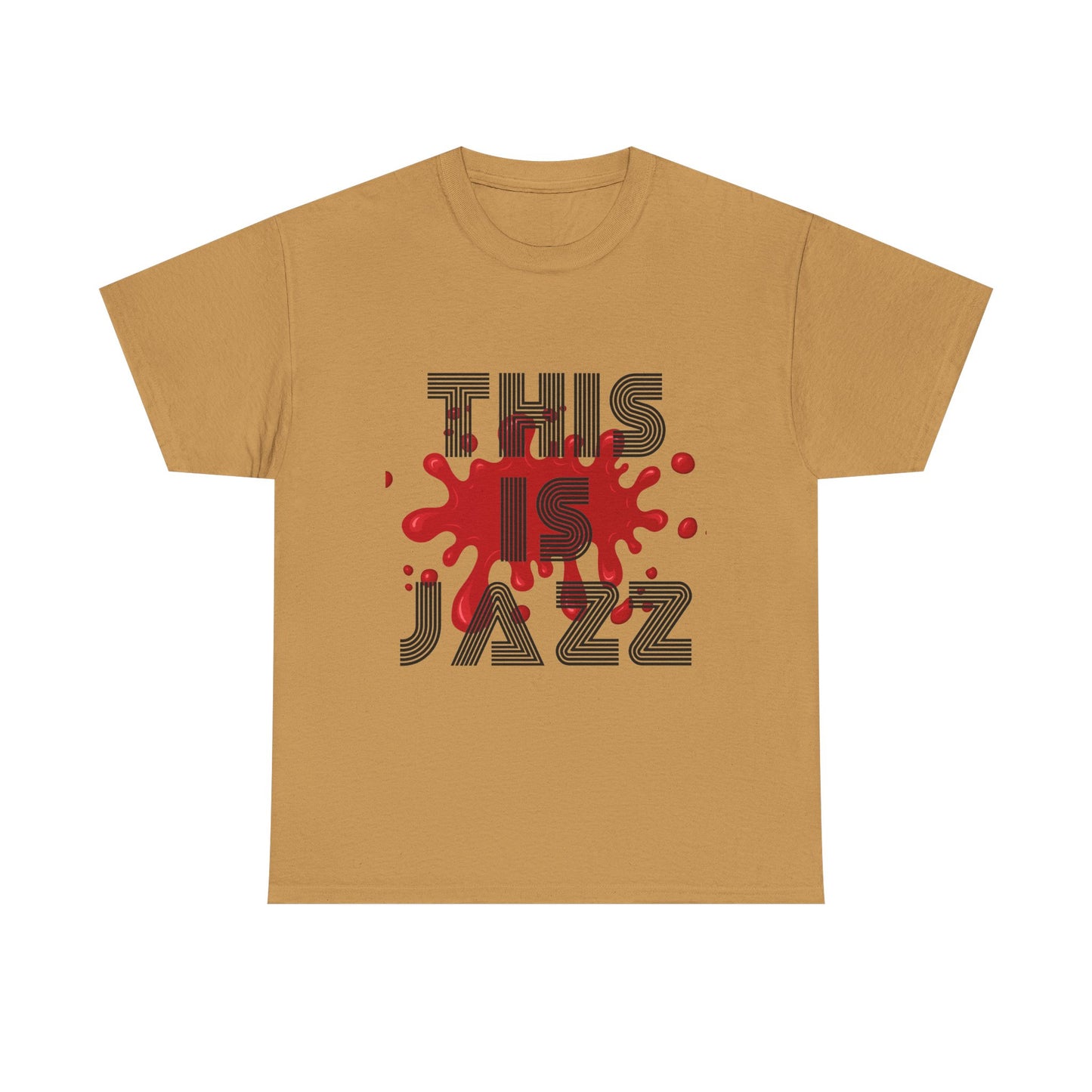Music Nostalgia This Is Jazz Unisex Cotton Tee, Colorful Boho and Hippie Style Top, Artistic Typographic Design
