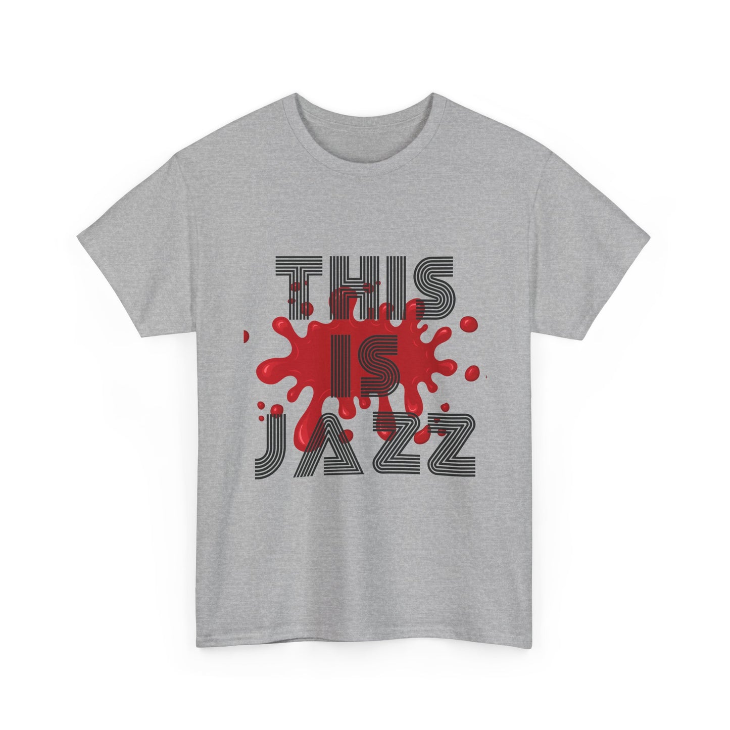 Music Nostalgia This Is Jazz Unisex Cotton Tee, Colorful Boho and Hippie Style Top, Artistic Typographic Design