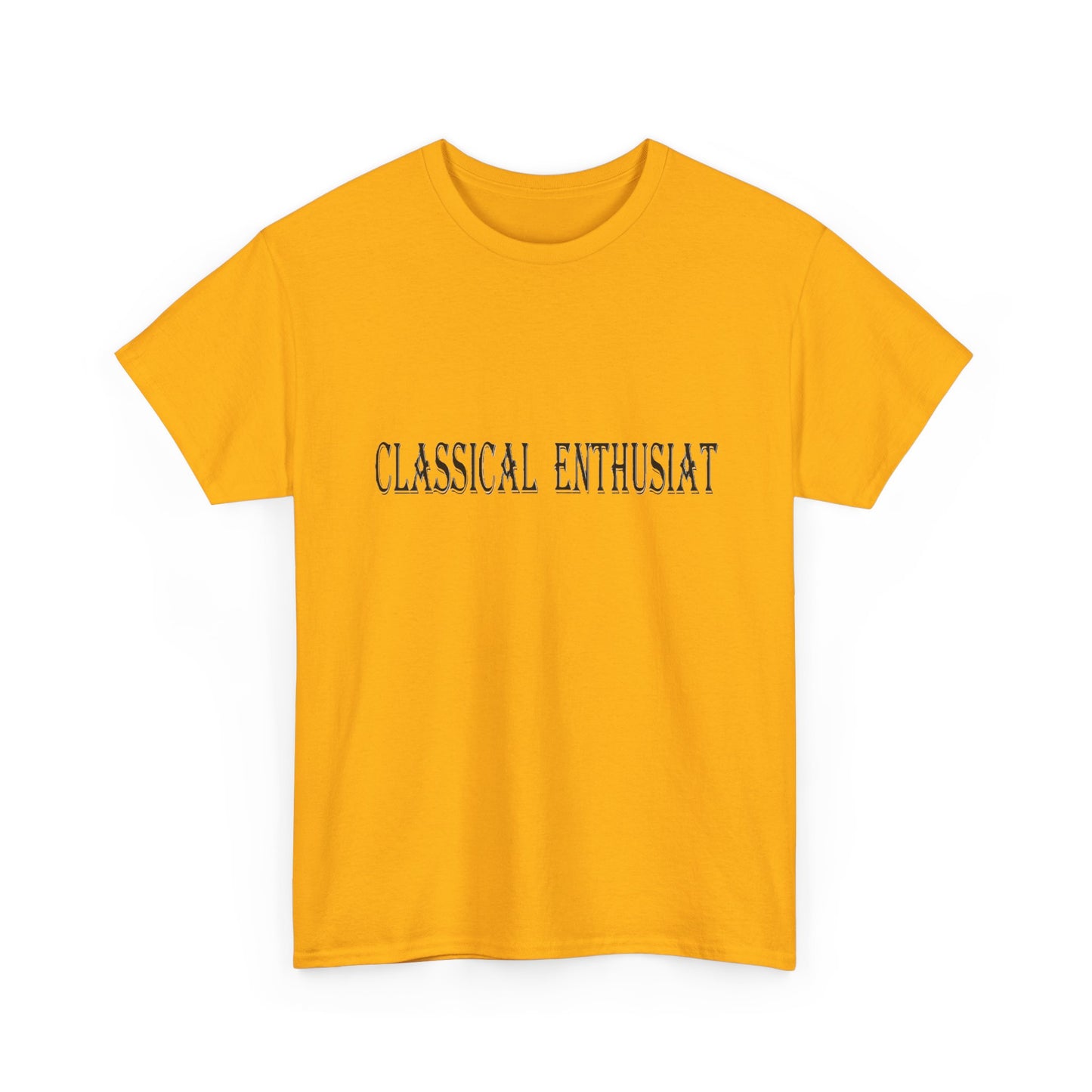 Music Nostalgia CLASSICAL ENTHUSIAST Unisex Cotton Shirt, Colorful Boho and Hippie Style Top, Artistic Typographic Design Shirt
