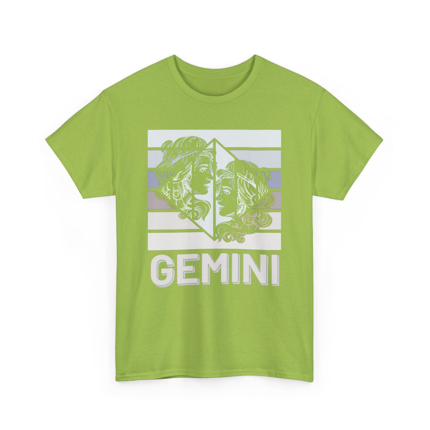 Gemini Zodiac T-Shirt, Astrology Gift, Retro Heavy Cotton Tee, Horoscope Apparel, Birthday Gift, Celestial Fashion, Vintage Style
