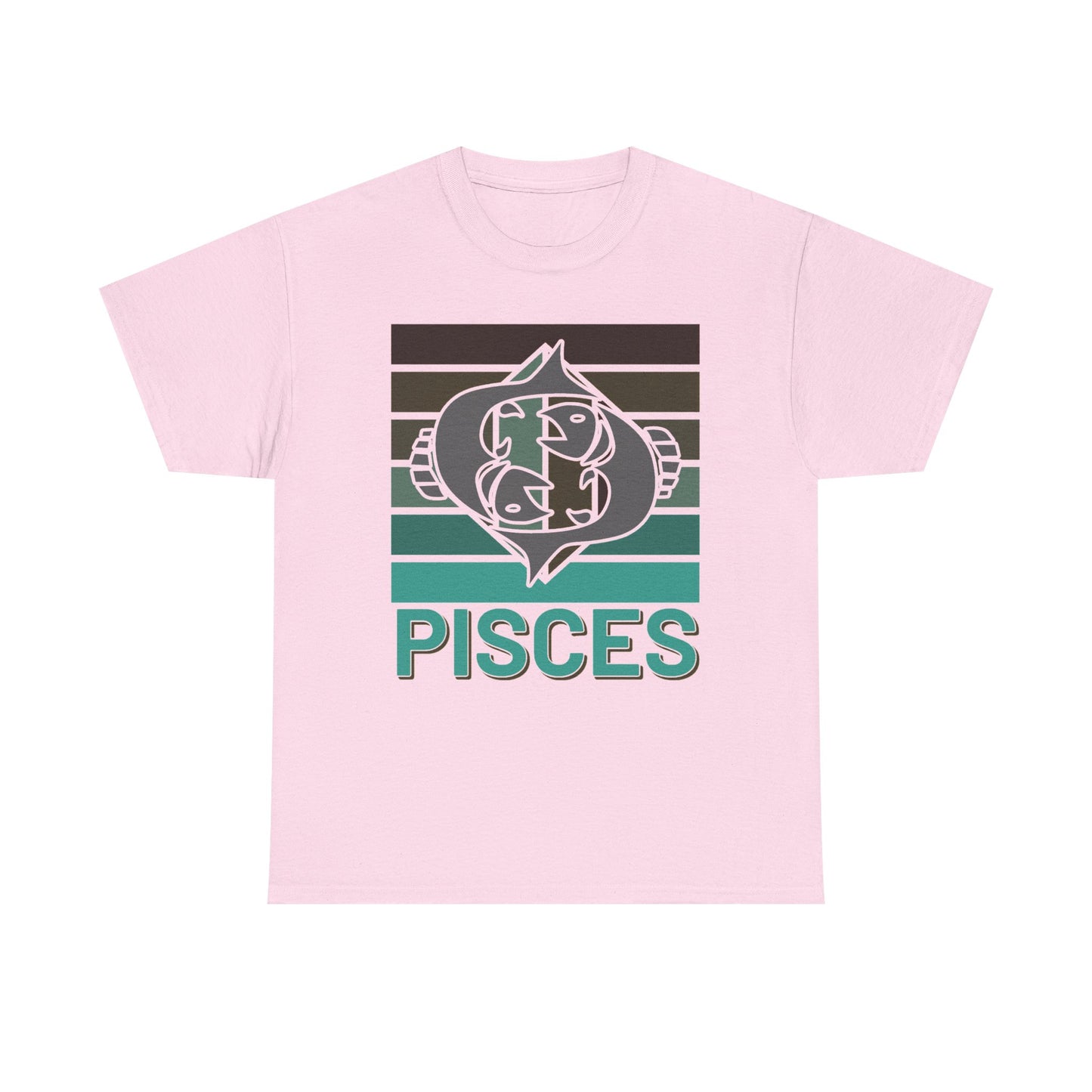 Astrology Zodiac Pisces Unisex Heavy Cotton Tee Series D, Gift for Pisces Birthday, Horoscope Shirt, Aquatic Vibes Tee, Retro Vintage Sesign