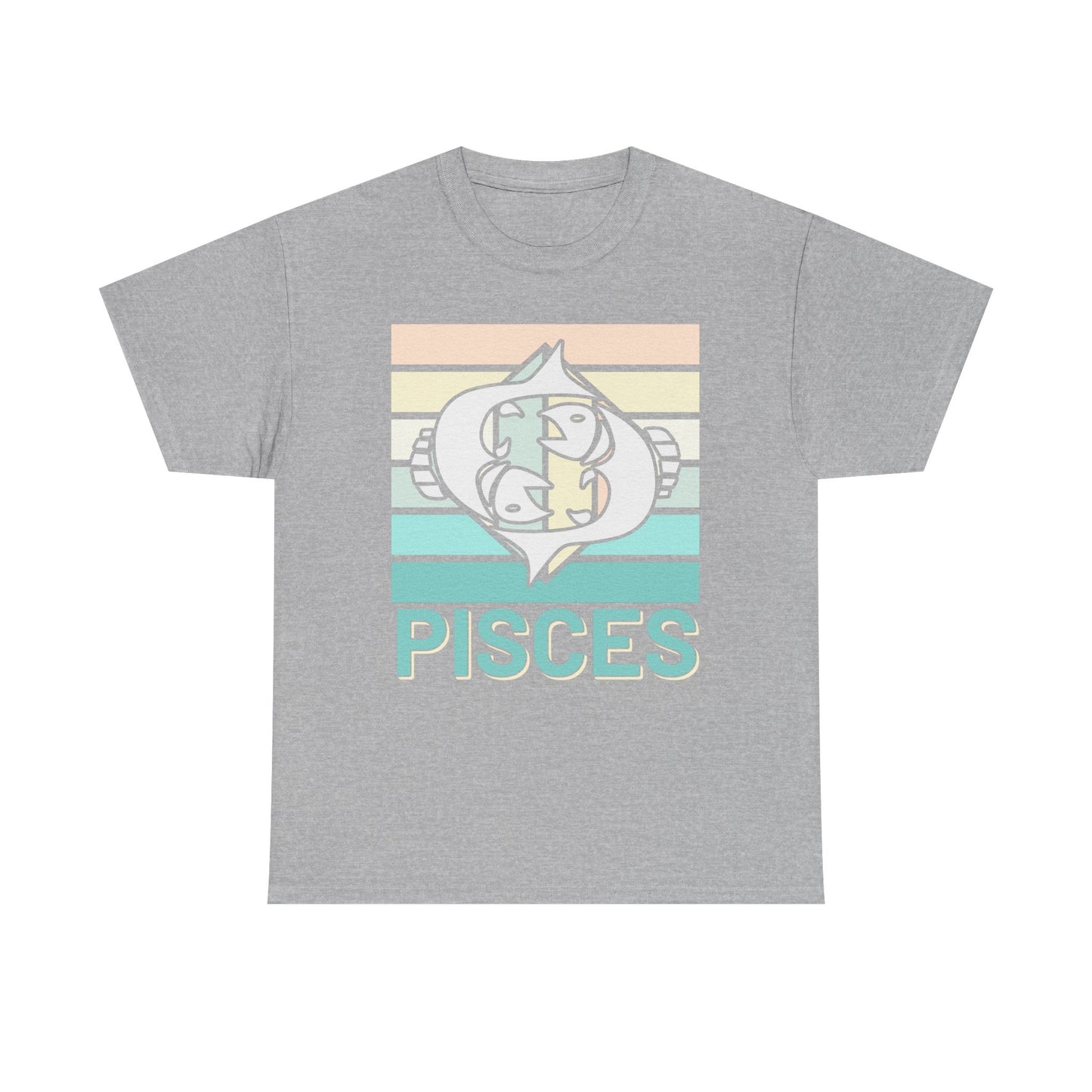 Pisces Zodiac Unisex Tee, Vintage Retro Astrology Sign Shirt, Horoscope Constellation Gift, Astro Lover Birthday Present, Heavy Cotton