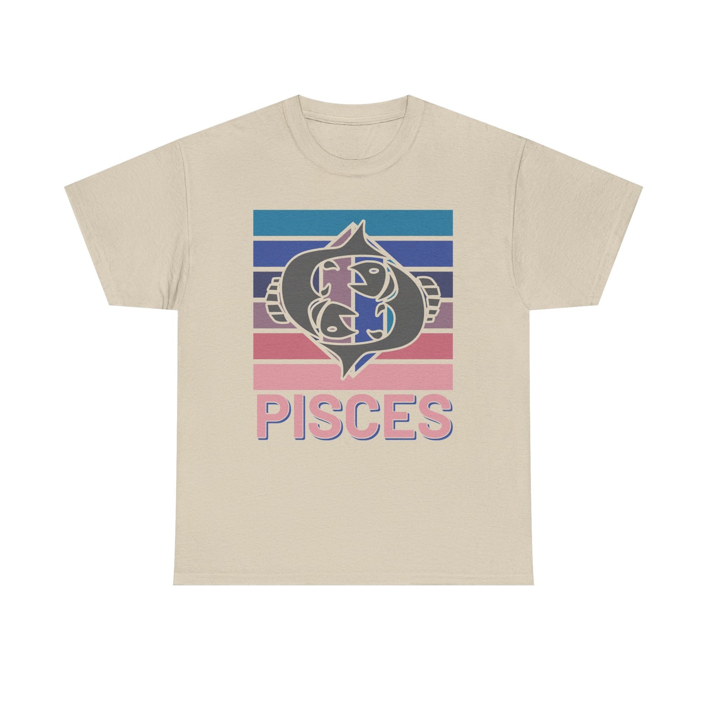 Pisces Tee, Retro Astrology Zodiac Sign Shirt, Vintage Style Unisex Cotton Top, Horoscope Clothing, Constellation Gift