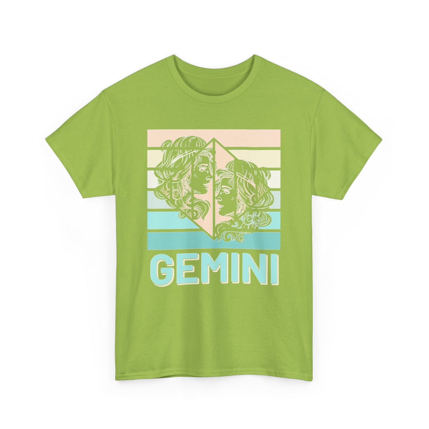 Gemini Zodiac Heavy Cotton Tee, Perfect for Astrology Lovers, Birthday Gifts, Casual Wear, Star Sign Apparel, Vintage Unisex Graphic Tee