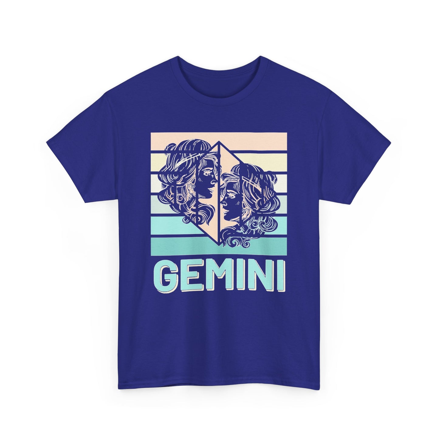 Gemini Zodiac Heavy Cotton Tee, Perfect for Astrology Lovers, Birthday Gifts, Casual Wear, Star Sign Apparel, Vintage Unisex Graphic Tee