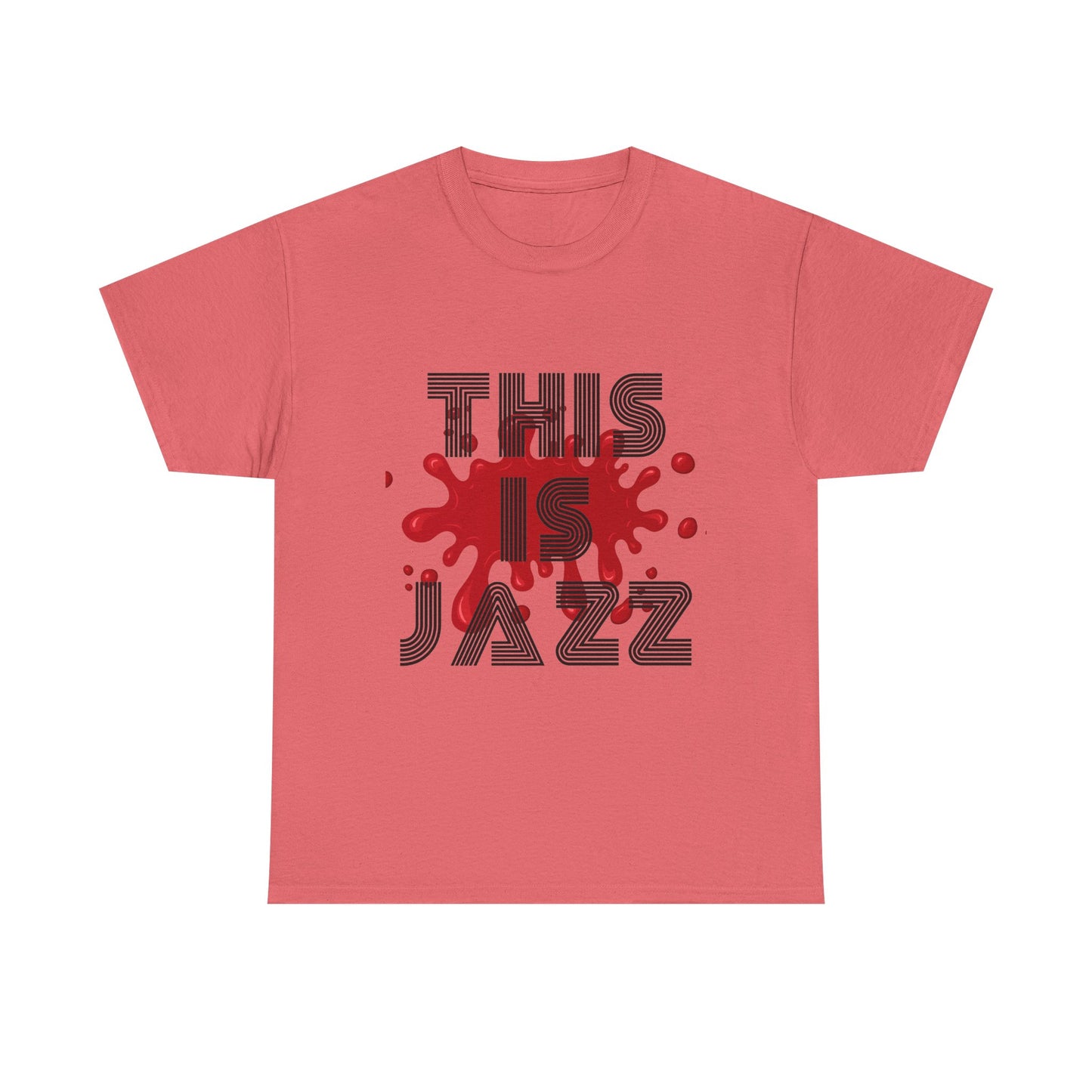 Music Nostalgia This Is Jazz Unisex Cotton Tee, Colorful Boho and Hippie Style Top, Artistic Typographic Design