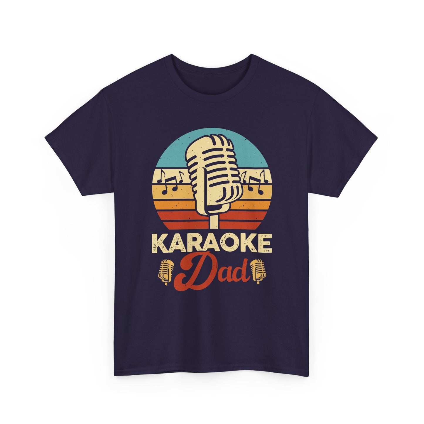 Karaoke Vibe, Karaoke Dad Tee, Unisex Heavy Cotton Shirt for Music Lovers, Father's Day Gift, Family Gatherings, Music Lovers, Casual Wear