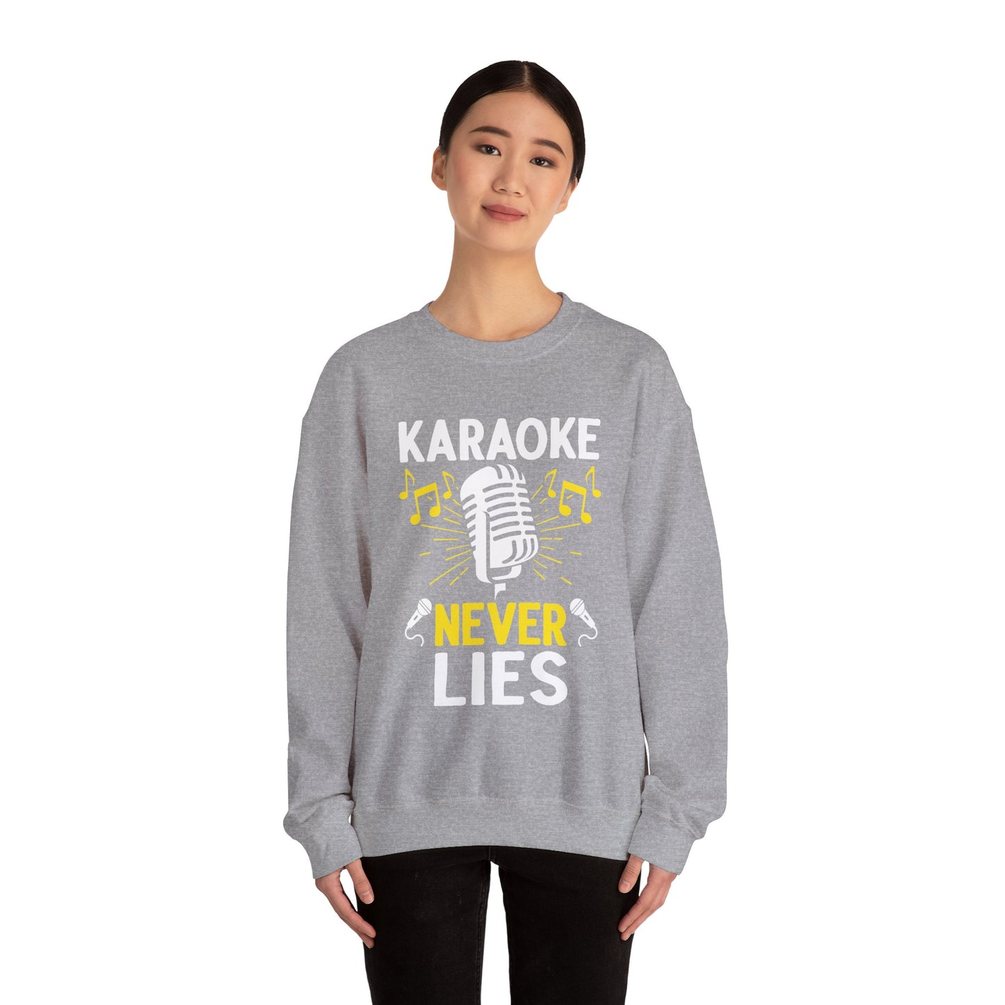 Karaoke Vibe Sweatshirt, Sing-Along Nostalgia Jumper, Music Party Pullover, Karaoke Never Lies Crewneck, Funny Singing Gift