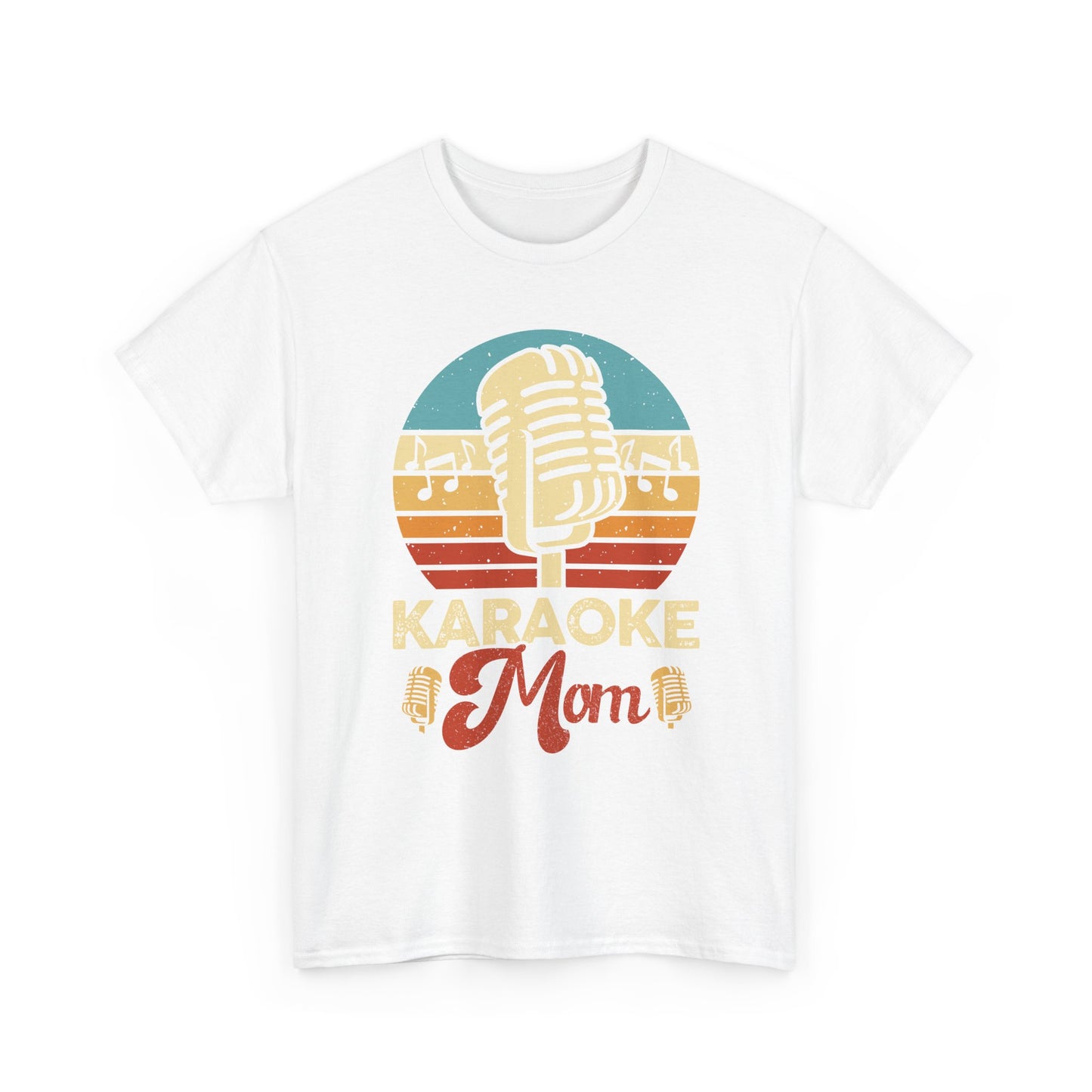 Karaoke Vibe, Karaoke Mom Unisex Heavy Cotton Tee | Fun Gift for Moms, Music Lovers, Family Gatherings, Birthdays, Singing Events