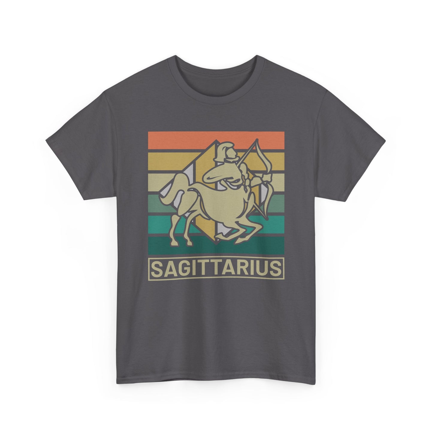 Horoscope Sagittarius Graphic Tee, Unisex Heavy Cotton Shirt, Zodiac Apparel, Astrology Gift, Casual Wear, Vintage Style, Retro Design