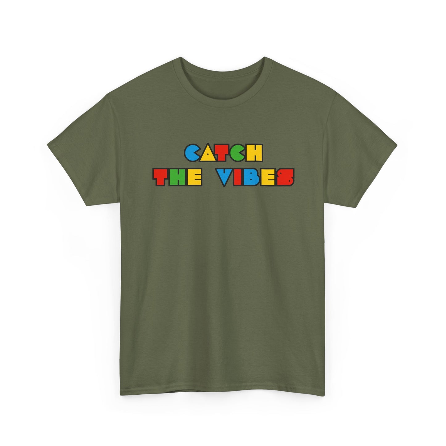 Gen-z Slang, 'Catch the Vibes' Unisex Cotton Tee, Retro Aesthetic T-Shirt, Casual Wear, Gift for Friends, Music Fest Shirt, Summer Style