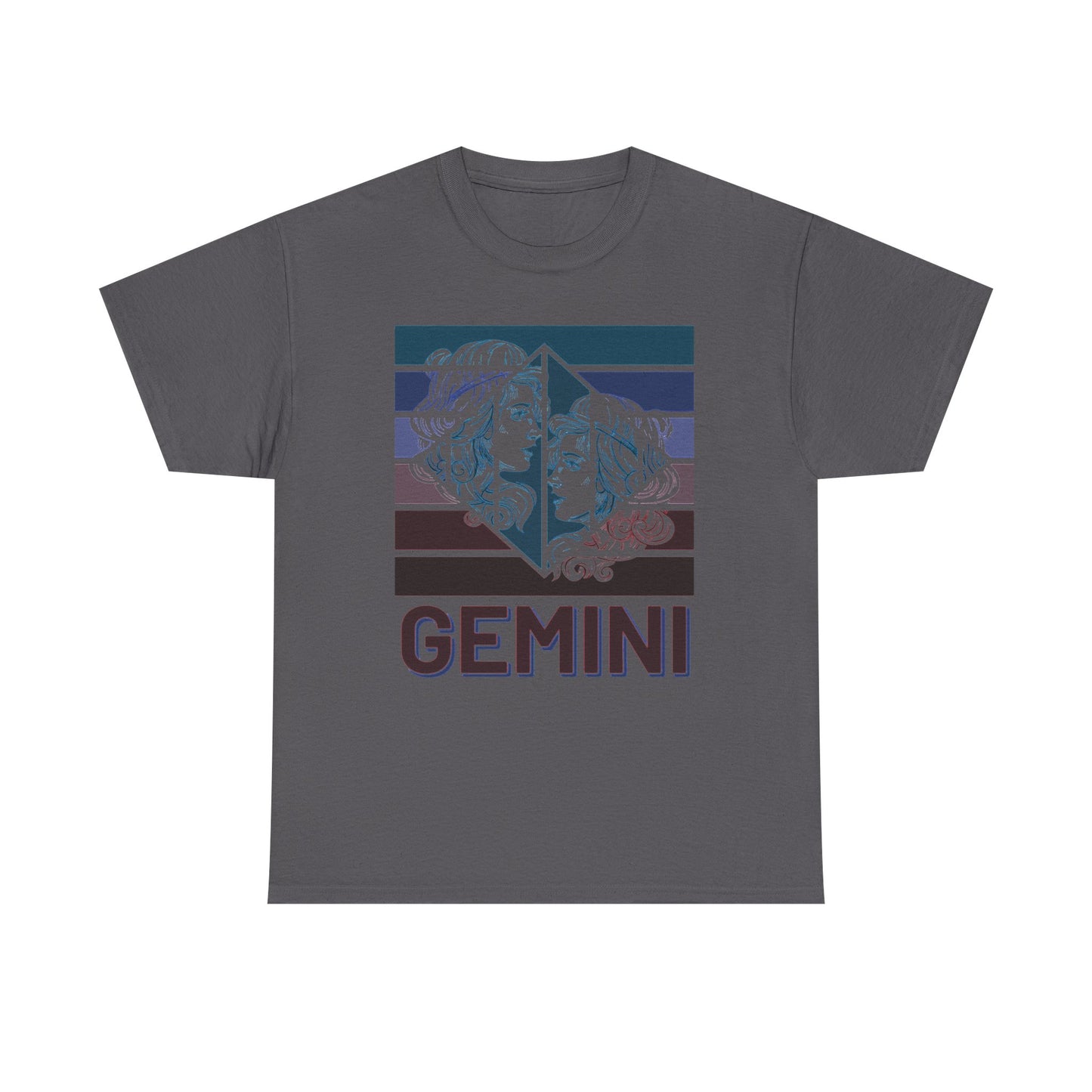 Gemini Zodiac Unisex Heavy Cotton Tee, Astrology Gift Shirt, Birthday Gift for Gemini, Zodiac Sign Tee, Horoscope T-Shirt, Retro Design