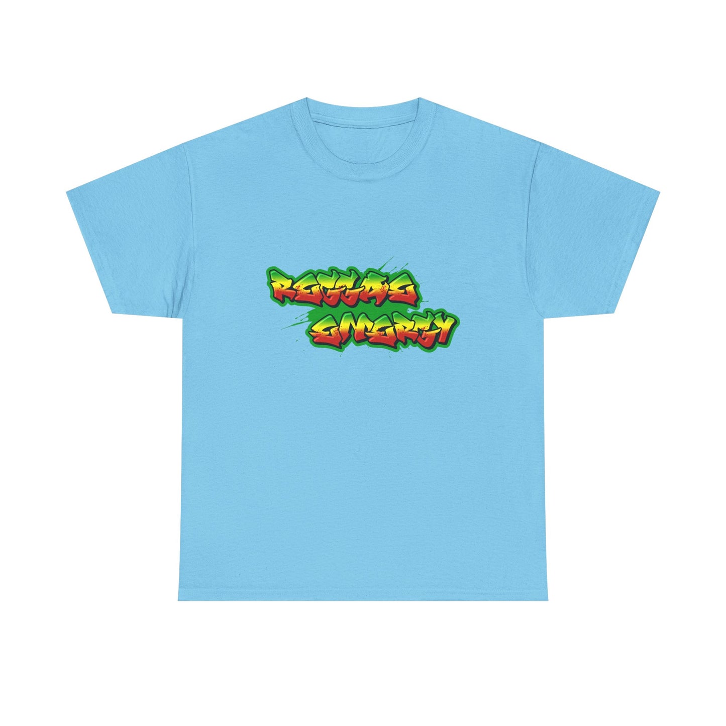 Music Nostalgia Reggae Energy Unisex Cotton Tee, Graffiti Style Design Graphic Tee, Artistic Typography Top