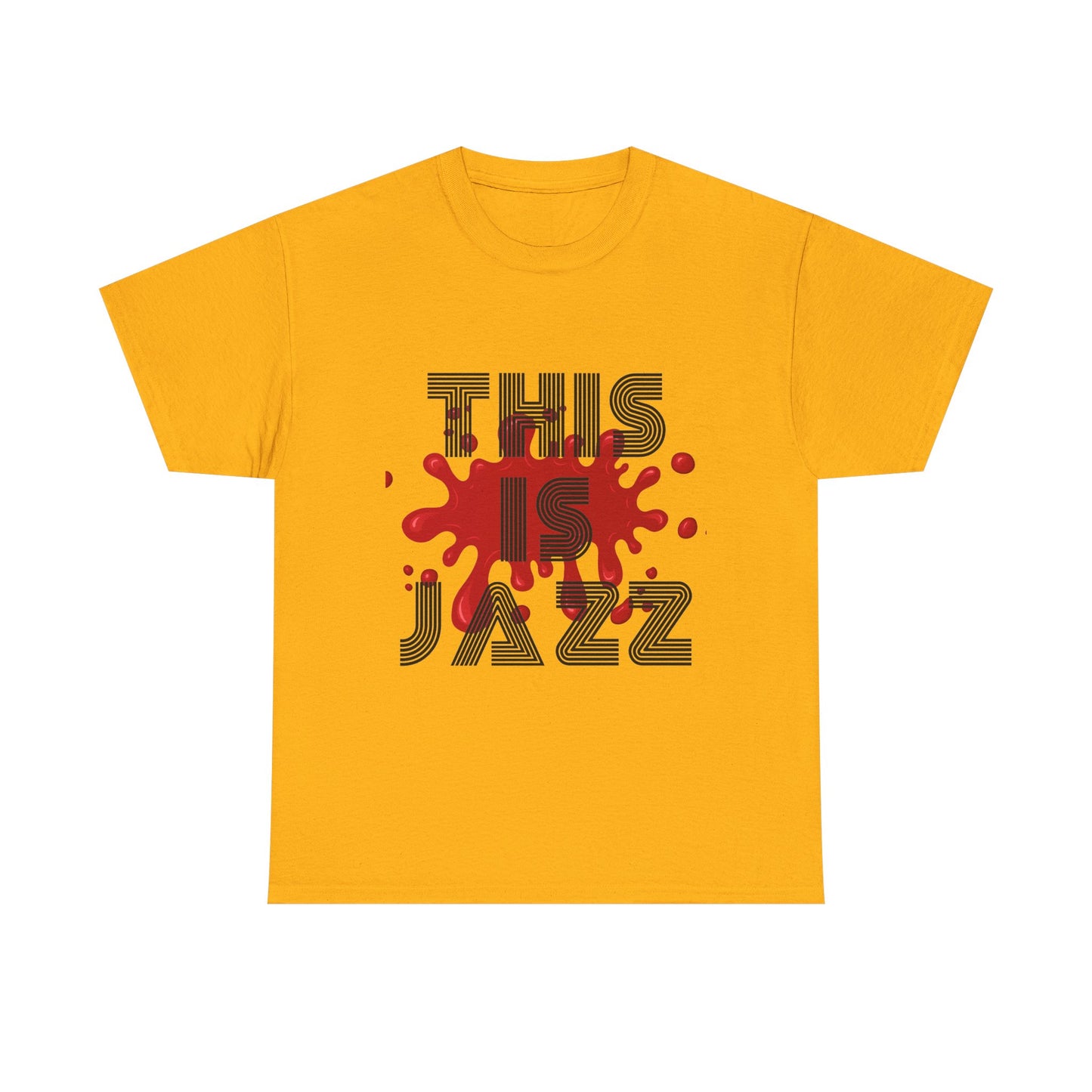 Music Nostalgia This Is Jazz Unisex Cotton Tee, Colorful Boho and Hippie Style Top, Artistic Typographic Design
