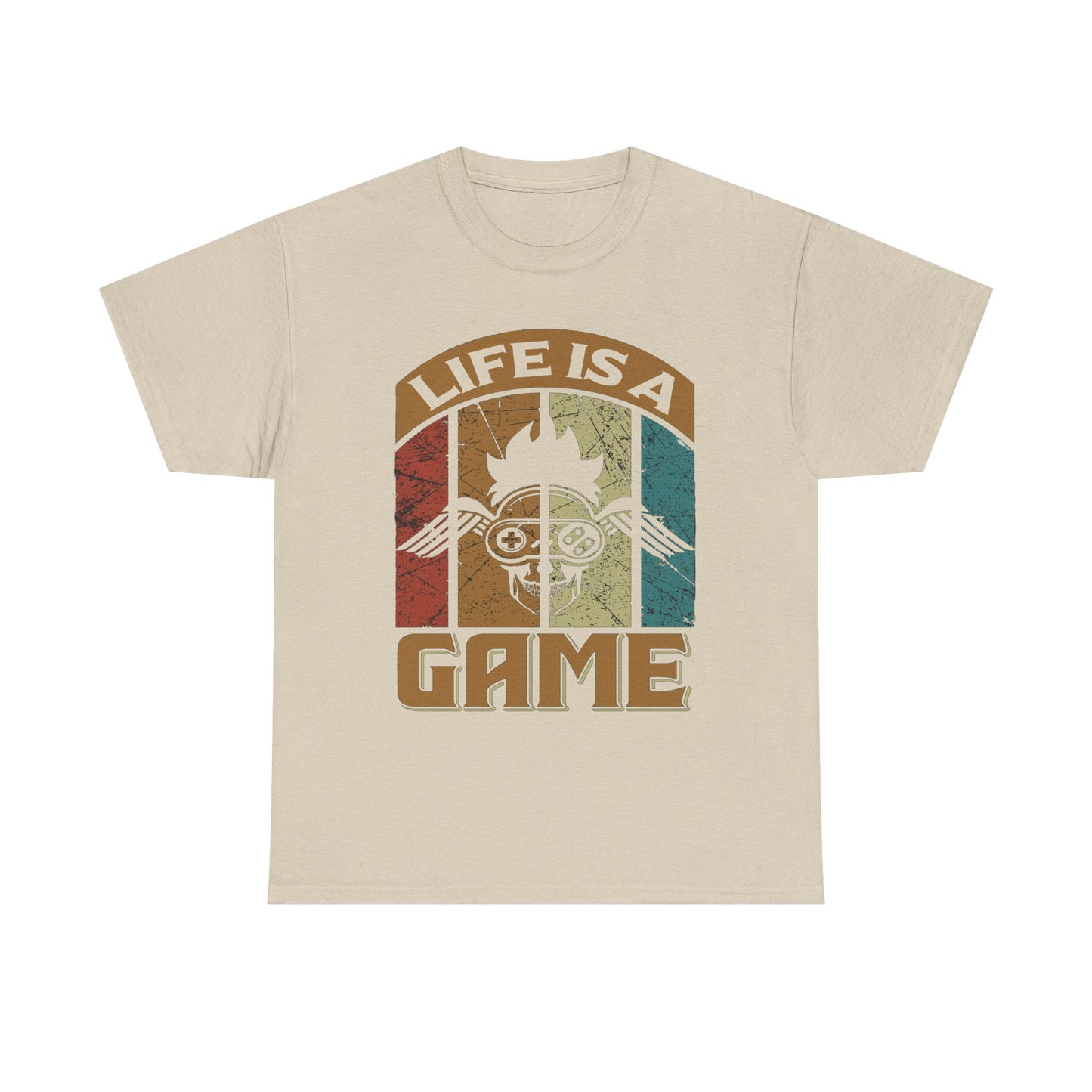 Retro Wisdom Unisex Tee, Life is a Game Graphic T-Shirt, Words of Wisdom Shirt, Vintage Inspirational Tee, Quote Tee Gift, Retro Graphic Tee