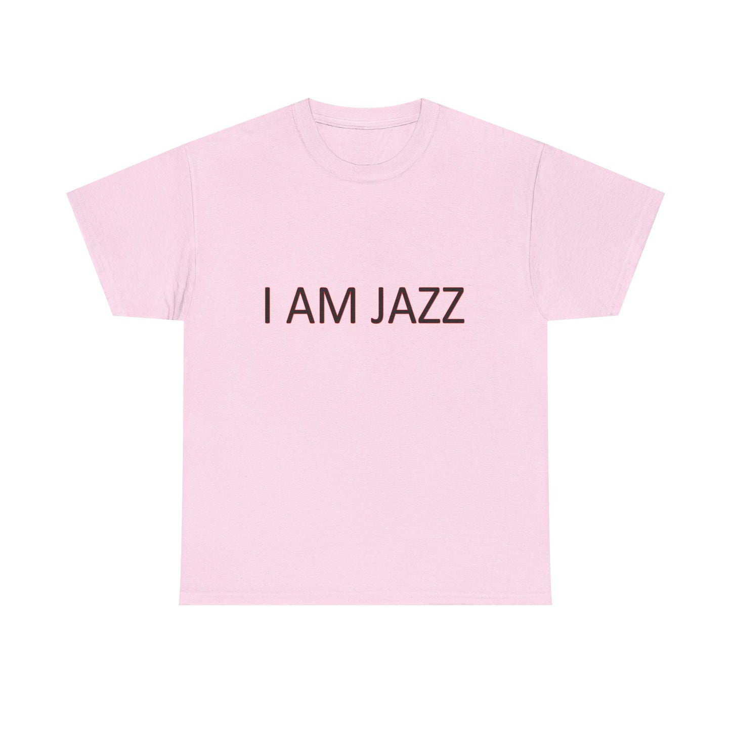 Music Nostalgia I AM JAZZ Unisex Cotton Shirt, Colorful Boho and Hippie Style Top, Artistic Typographic Design Shirt