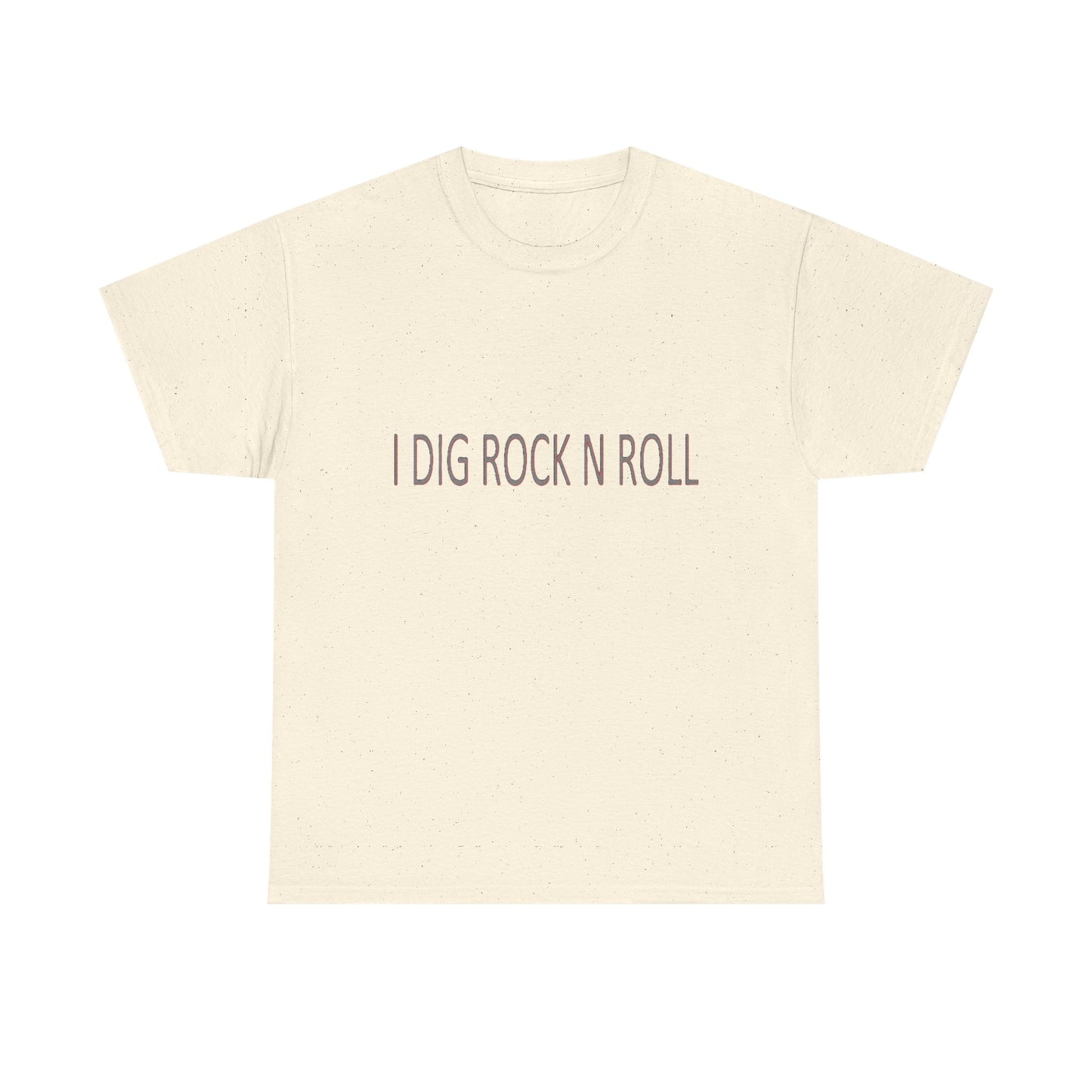 Music Nostalgia I DIG ROCK N ROLL Unisex Cotton Shirt, Colorful Boho and Hippie Style Top, Artistic Typographic Design Shirt