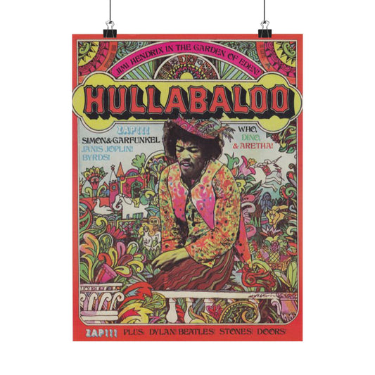 Vibrant Magazine Cover Posters, 1968 Jimi Hendrex In The Garden Of Eden Wall Decor,  Authentic Memorabilia,