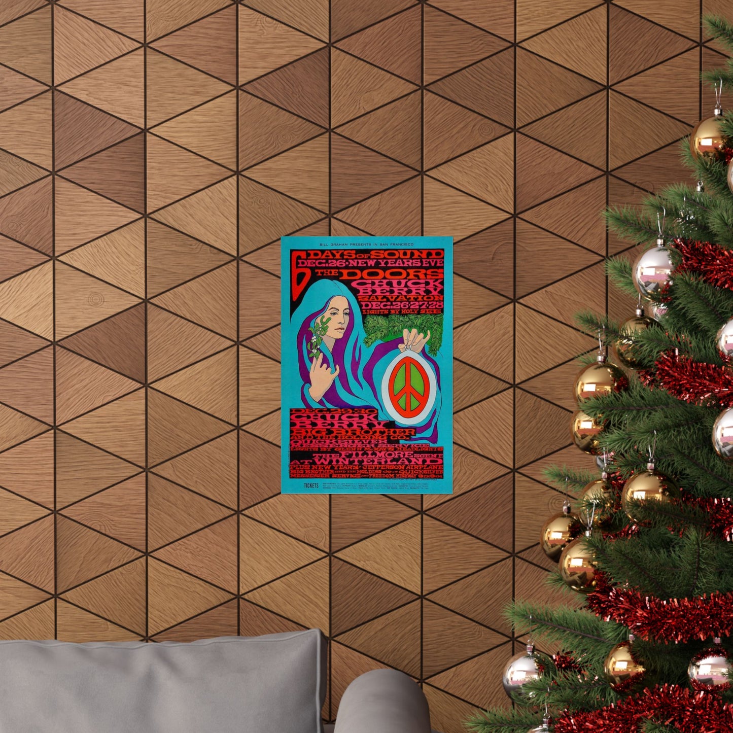 Vintage Rock Art, "6 Days of Sound - The Fillmore Scene at Winterland" Poster, Authentic Memorabilia