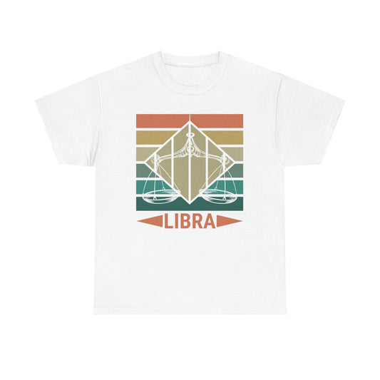 Libra Retro Unisex Tee, Vintage Style Horoscope Sign Shirt, Astrology Zodiac Gift, October Birthday Present, Classic Graphic T-shirt,