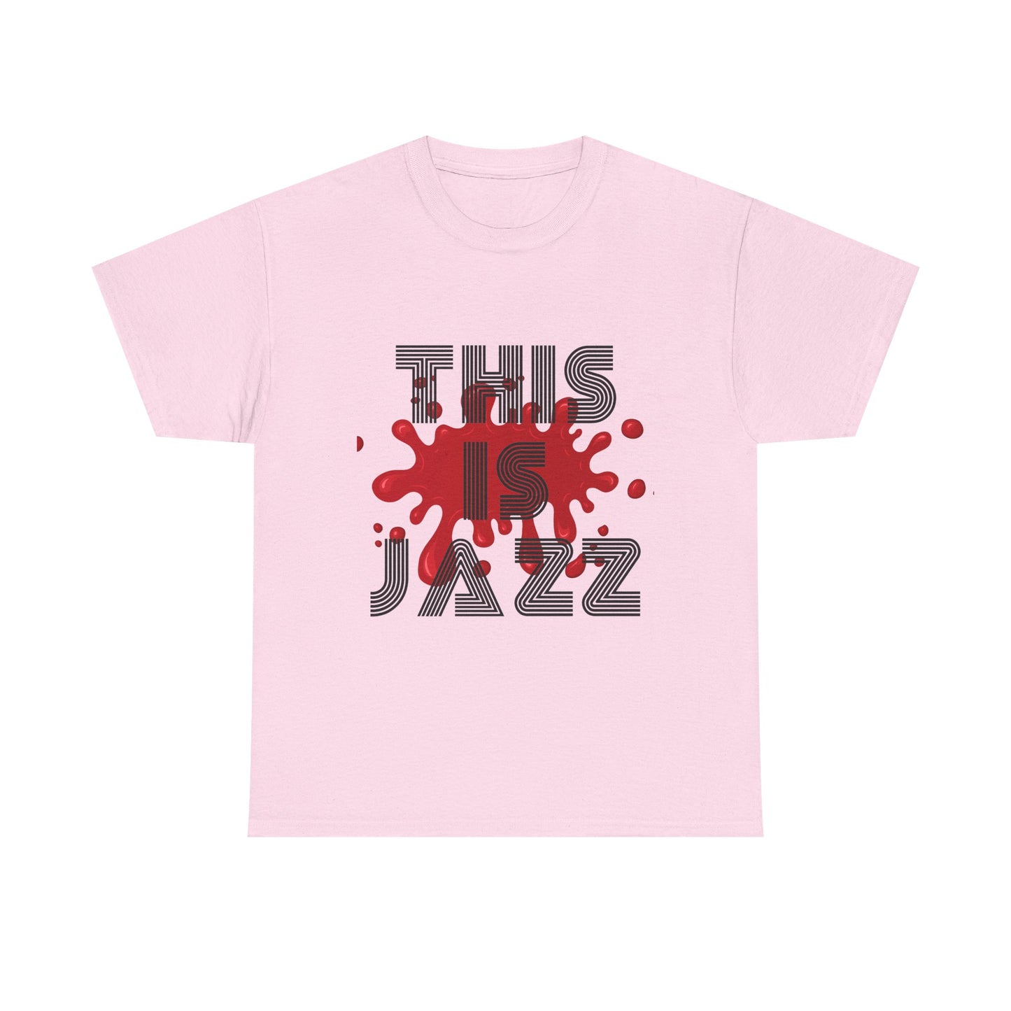 Music Nostalgia This Is Jazz Unisex Cotton Tee, Colorful Boho and Hippie Style Top, Artistic Typographic Design
