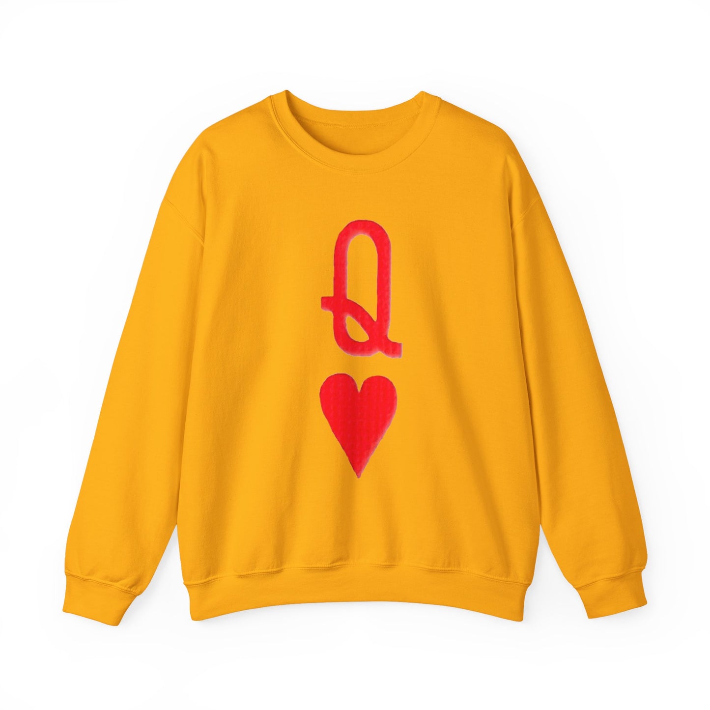 Queen of Hearts Sweatshirt, Gambler's Card Game Attire, Casino Theme Jumper, Unisex Pullover Gift, Gambling Lover Clothing, Heart Suit