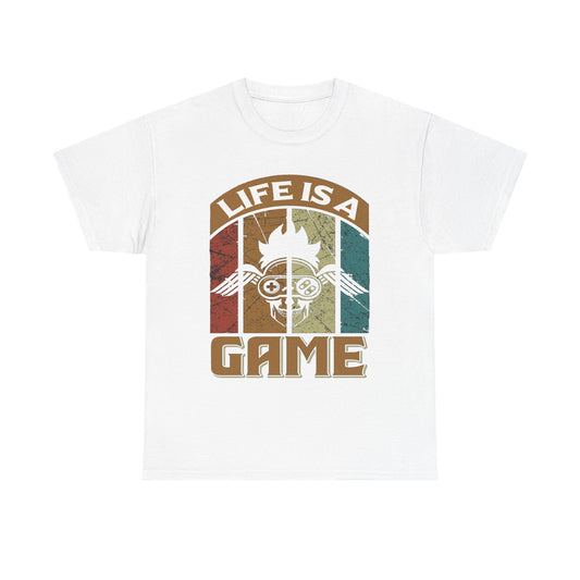 Retro Wisdom Unisex Tee, Life is a Game Graphic T-Shirt, Words of Wisdom Shirt, Vintage Inspirational Tee, Quote Tee Gift, Retro Graphic Tee