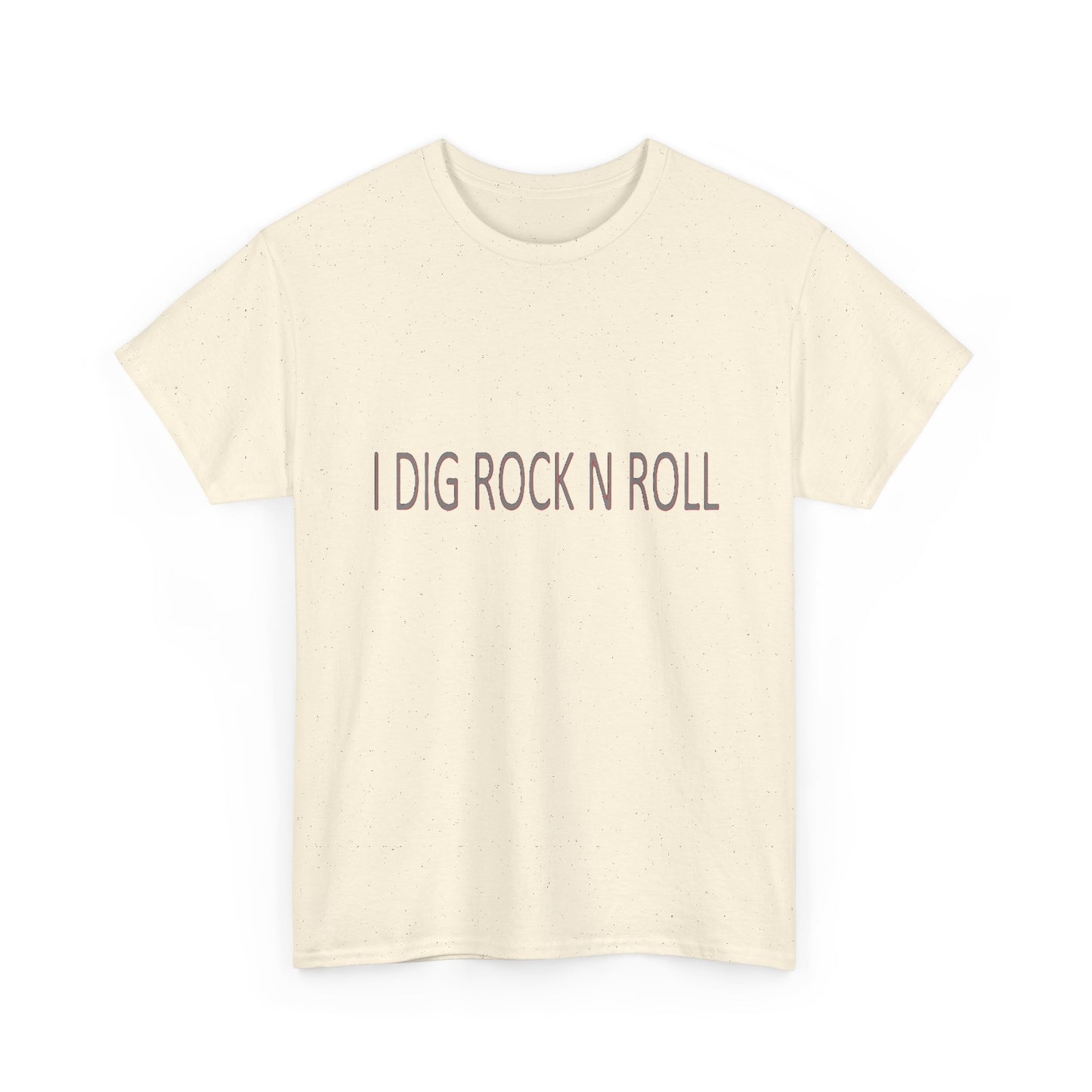 Music Nostalgia I DIG ROCK N ROLL Unisex Cotton Shirt, Colorful Boho and Hippie Style Top, Artistic Typographic Design Shirt