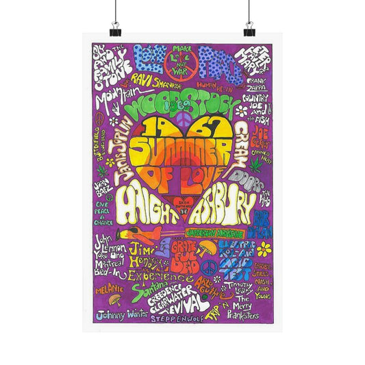 Vintage Psychedelic Art Poster, Make Love Not War Wall Decor, 1960s Retro Art, Colorful Room Decoration, Collectible