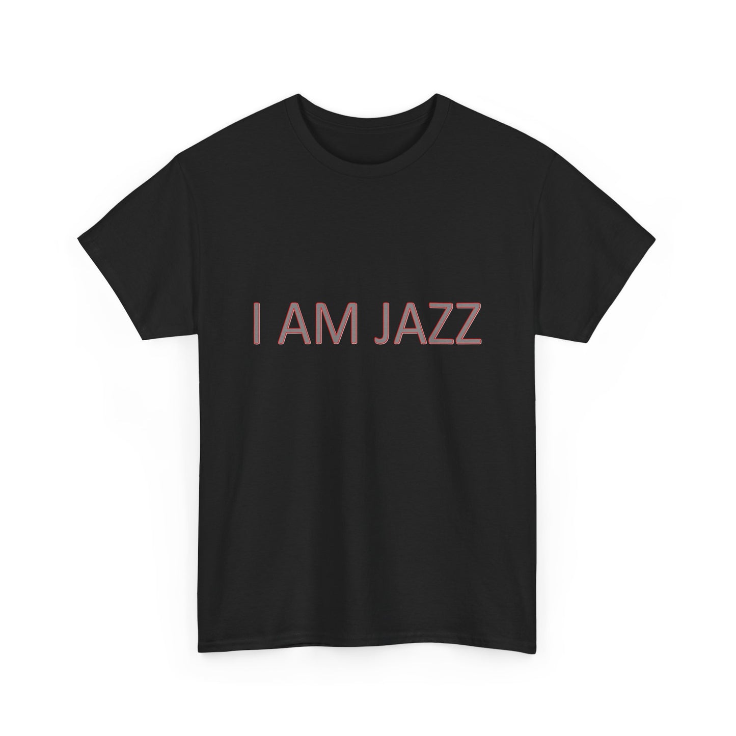 Music Nostalgia I AM JAZZ Unisex Cotton Shirt, Colorful Boho and Hippie Style Top, Artistic Typographic Design Shirt