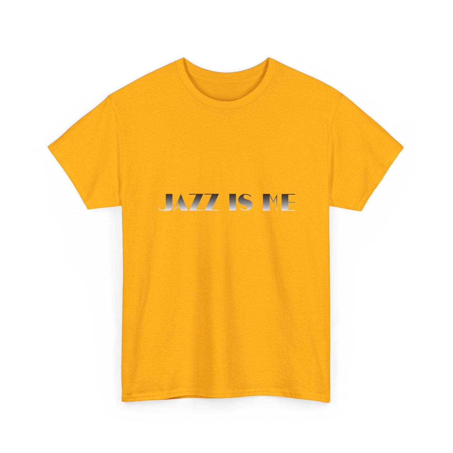 Music Nostalgia JAZZ IS ME Unisex Cotton Shirt, Colorful Boho and Hippie Style Top, Artistic Typographic Design Shirt