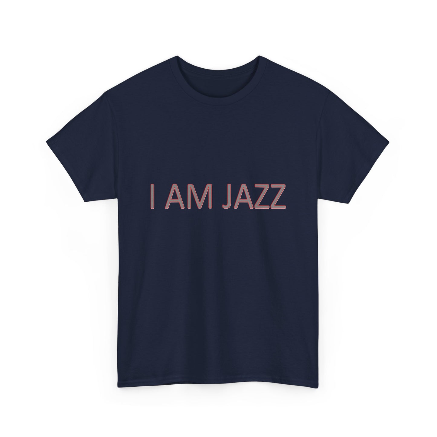 Music Nostalgia I AM JAZZ Unisex Cotton Shirt, Colorful Boho and Hippie Style Top, Artistic Typographic Design Shirt
