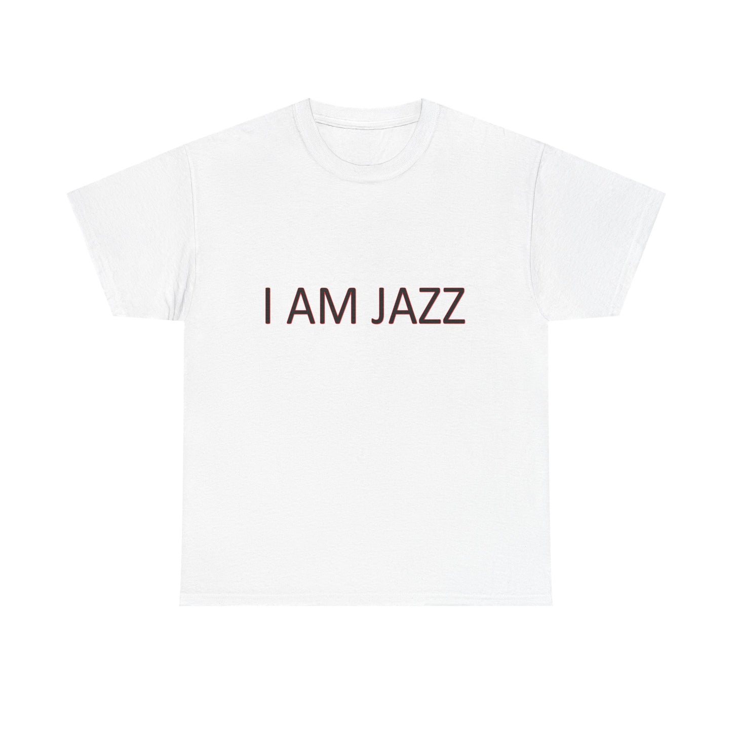 Music Nostalgia I AM JAZZ Unisex Cotton Shirt, Colorful Boho and Hippie Style Top, Artistic Typographic Design Shirt